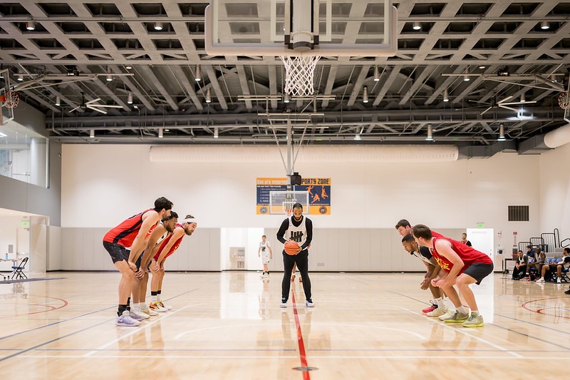 Huddling in a youth soccer match