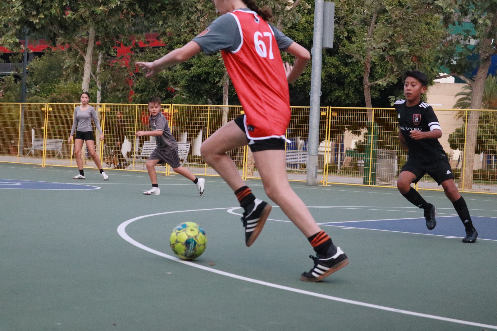 Huddling in a youth soccer match