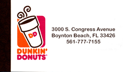 Dunkin website