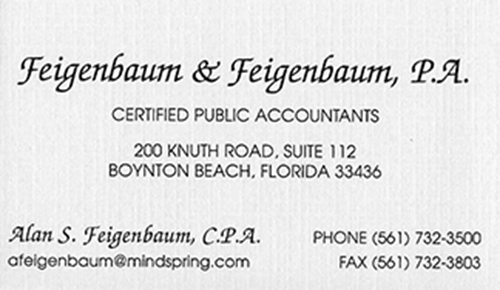 Feigenbaum & Feigenbaum, P.A. website