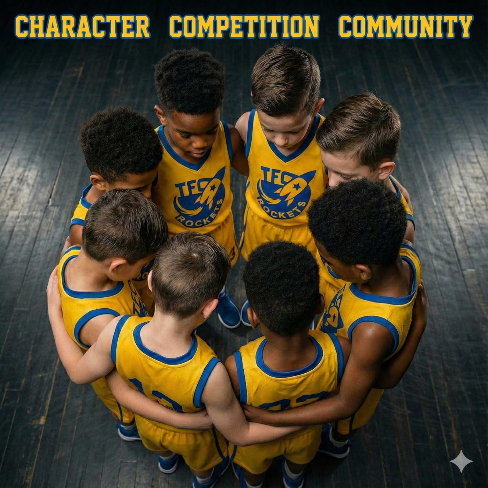 Youth playing baseball